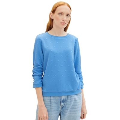TOM TAILOR Denim Sweatshirt för kvinnor, 18712 – Sicilian Blue, XL TOM TAILOR Denim Sweatshirt för kvinnor, 18712 – Sicilian Blue, XL