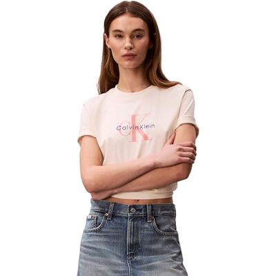 Calvin kvinnors Hr Ss Clssc Mnlg CNC Lv047B865G t-shirts, vit, XXS Calvin kvinnors Hr Ss Clssc Mnlg CNC Lv047B865G t-shirts, vit, XXS