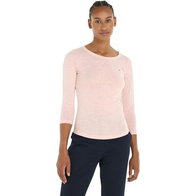 Tommy Hilfiger Kvinnor 1985 Slim Slub Open-Nk 3/4 SLV L/S stickade toppar, rosa, XXL, Nyckfull rosa, XXL Tommy Hilfiger Kvinnor 1985 Slim Slub Open-Nk 3/4 SLV L/S stickade toppar, rosa, XXL, Nyckfull rosa, XXL