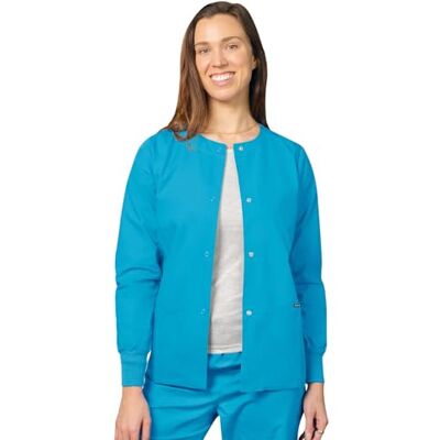 Adar Uniforms Adar Universal sjuksköterskejacka varm rund hals blus, turkos, 4XL Adar Uniforms Adar Universal sjuksköterskejacka varm rund hals blus, turkos, 4XL