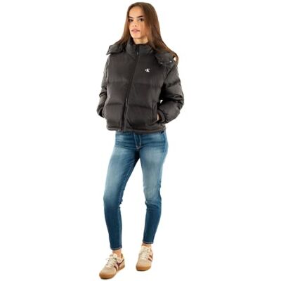 Calvin jeans kvinnors väsentliga mellanvikt pufferjacka LV047D501G jackor, svart (svart), XXS, svart (svart), XXS Calvin jeans kvinnors väsentliga mellanvikt pufferjacka LV047D501G jackor, svart (svart), XXS, svart (svart), XXS