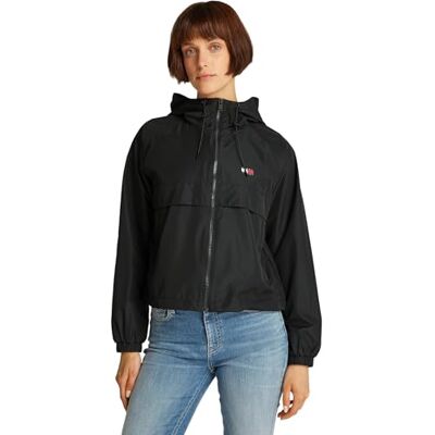 Tommy Jeans Kvinnor TJW ESSENTIAL WINDBREAKER EXT Vindjacka Jacka, Svart, XS, svart (svart), XS Tommy Jeans Kvinnor TJW ESSENTIAL WINDBREAKER EXT Vindjacka Jacka, Svart, XS, svart (svart), XS