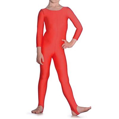 Roch Valley Långärmad nylon/lycra kattdräkt ålder 7-8 röd Roch Valley Långärmad nylon/lycra kattdräkt ålder 7-8 röd