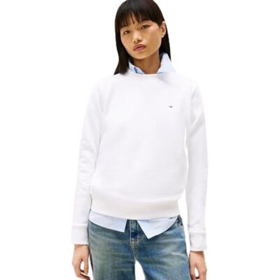 Tommy Jeans dam TJW REG S FLAG CREW DW0DW19959YBR005 pullover sweatshirt, vit (vit), L, Vit (vit), L Tommy Jeans dam TJW REG S FLAG CREW DW0DW19959YBR005 pullover sweatshirt, vit (vit), L, Vit (vit), L