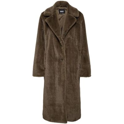 ONLY ONLMEAGAN FUR Coat OTW kappa, brun, M, BRUN, M ONLY ONLMEAGAN FUR Coat OTW kappa, brun, M, BRUN, M