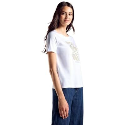 Street One T-shirt med tryck fram, Vit, 36 Street One T-shirt med tryck fram, Vit, 36