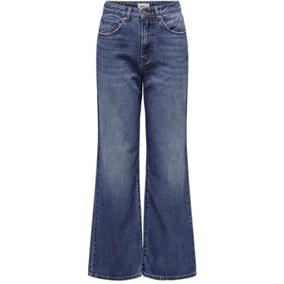 ONLY ONLHOPE EX HW Wide DNM DNM GUABOX, Mellanblå denim, 29W / 32L ONLY ONLHOPE EX HW Wide DNM DNM GUABOX, Mellanblå denim, 29W / 32L