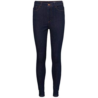 VERO MODA Jeans för kvinnor, Tvätt: rinse dark blue denim, XS VERO MODA Jeans för kvinnor, Tvätt: rinse dark blue denim, XS