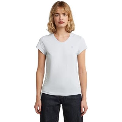 G-STAR RAW G-STAR Dam Eyben Slim V-Neck Top 2.0, Blå (Plumbago D24533-4107-7169), XXS G-STAR RAW G-STAR Dam Eyben Slim V-Neck Top 2.0, Blå (Plumbago D24533-4107-7169), XXS