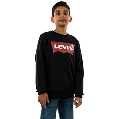 Levi's Levis pojkar fladdermusvinge rund hals sweatshirt pojke, Svart, 4 år Levi's Levis pojkar fladdermusvinge rund hals sweatshirt pojke, Svart, 4 år