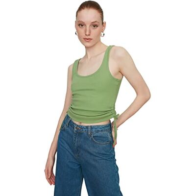 Trendyol Kvinnors mint shutter detaljerad idrottare t-shirt, liten Trendyol Kvinnors mint shutter detaljerad idrottare t-shirt, liten