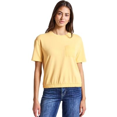 Street One dam-t-shirt med bröstficka, Buttercream Yellow, 42 Street One dam-t-shirt med bröstficka, Buttercream Yellow, 42