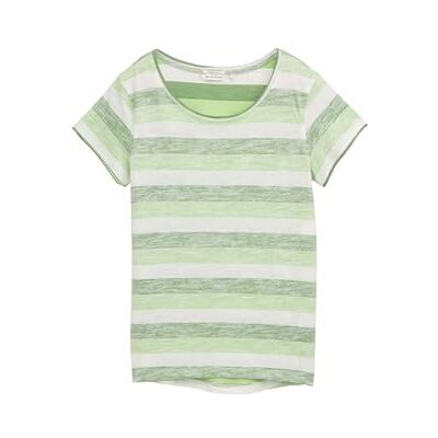 TOM TAILOR dam-t-shirt med rund hals, 37826 Olivmint Stripe, XXS TOM TAILOR dam-t-shirt med rund hals, 37826 Olivmint Stripe, XXS
