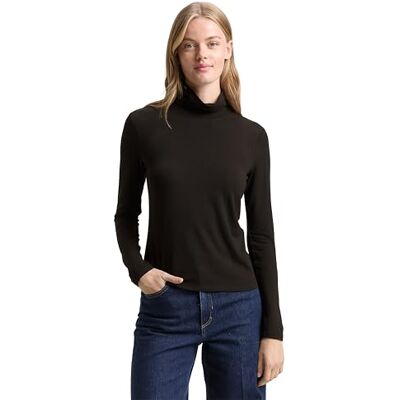 TOM TAILOR Denim dam långärmad T-shirt, 14482 – djup svart, XXL TOM TAILOR Denim dam långärmad T-shirt, 14482 – djup svart, XXL
