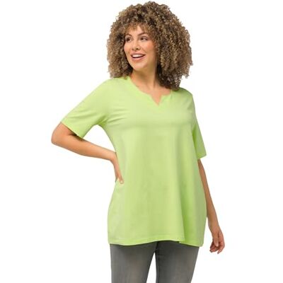 Ulla Popken dam, A-linje, tunika, halvärm T-shirt, Limetgrön, 42-44 Ulla Popken dam, A-linje, tunika, halvärm T-shirt, Limetgrön, 42-44