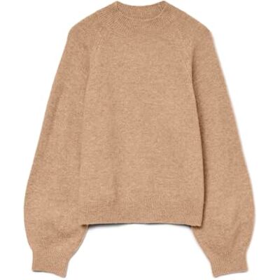 VERO MODA dam Vmleaf Ls High Neck pullover Ent stickad tröja, Silver mink/detalj: w. Melange, XS VERO MODA dam Vmleaf Ls High Neck pullover Ent stickad tröja, Silver mink/detalj: w. Melange, XS