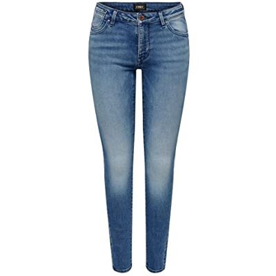 ONLY Dam ONLCARMEN REG SK Cut mynt DNM GEN429NOOS jeans, medium blå denim, 28/34 ONLY Dam ONLCARMEN REG SK Cut mynt DNM GEN429NOOS jeans, medium blå denim, 28/34