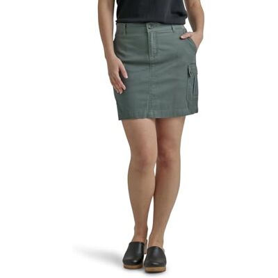 Lee Ultra Lux Comfort för kvinnor med Flex-to-go Cargo Skort, Fort, grön, 34 SE Lee Ultra Lux Comfort för kvinnor med Flex-to-go Cargo Skort, Fort, grön, 34 SE