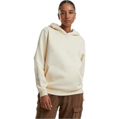 Urban Classics Damhuvtröja Ladies Fluffy Hoody, fluffig huvtröja för kvinnor, lös passform, Vit, M Urban Classics Damhuvtröja Ladies Fluffy Hoody, fluffig huvtröja för kvinnor, lös passform, Vit, M