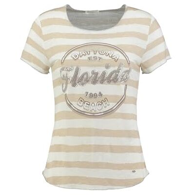 KEY LARGO KEYLARGO dam-T-shirt, WT Florida rund, Beige-offwhite (2702), XS KEY LARGO KEYLARGO dam-T-shirt, WT Florida rund, Beige-offwhite (2702), XS