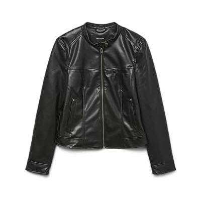 VERO MODA Vmamanda kort belagd jacka Noos, svart, XS VERO MODA Vmamanda kort belagd jacka Noos, svart, XS