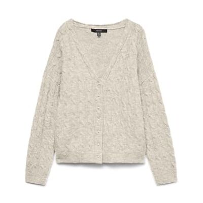 VERO MODA Vmmarlin Ls V-hals cardigan, Björk, XL VERO MODA Vmmarlin Ls V-hals cardigan, Björk, XL
