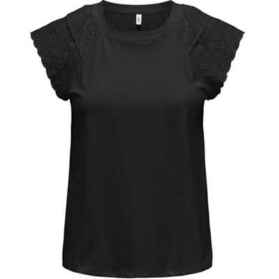 ONLY Onlxiana Life S/S Mix Top JRS, svart, XL ONLY Onlxiana Life S/S Mix Top JRS, svart, XL
