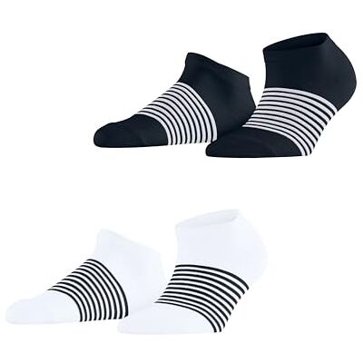ESPRIT dam sneakerstrumpor sommar ränder 2-pack W Sn bomull kort mönstrad 2 par, flerfärgad vit marin 0050, 35–38 ESPRIT dam sneakerstrumpor sommar ränder 2-pack W Sn bomull kort mönstrad 2 par, flerfärgad vit marin 0050, 35–38