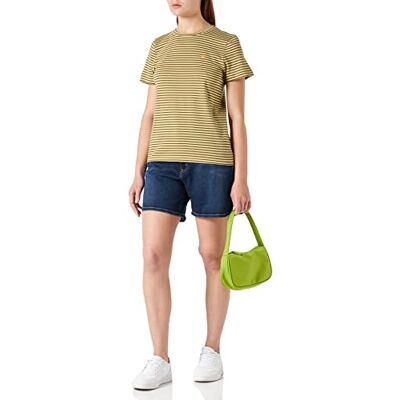 TOM TAILOR Damer T-shirt med tryck 1031765, 30518 Olive Green Stripe, XXS TOM TAILOR Damer T-shirt med tryck 1031765, 30518 Olive Green Stripe, XXS