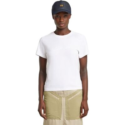 G-STAR Embro-logotyp för kvinnor, R T Wmn, t-shirt, Vit (vit D26248-d101-110), XL G-STAR Embro-logotyp för kvinnor, R T Wmn, t-shirt, Vit (vit D26248-d101-110), XL
