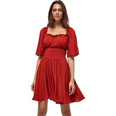 DESIRES Dam Debbi Smock Casual Dress, Bränd röd, L DESIRES Dam Debbi Smock Casual Dress, Bränd röd, L