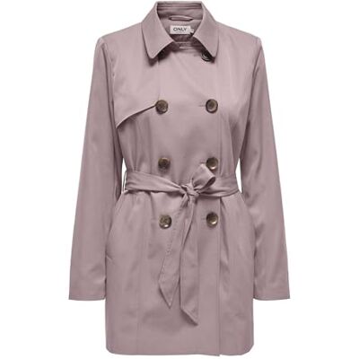 ONLY Onlvalerie Trenchcoat Otw Noos, Burnished Lilac, M ONLY Onlvalerie Trenchcoat Otw Noos, Burnished Lilac, M