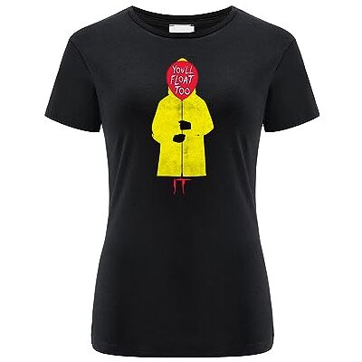 ERT GROUP Warner Bros. It 003, Kortärmad T-shirt dam, 100% bomull, Ensidigt levande tryck, Size XS, Black, Sömlös design, Smidigt och elastiskt tyg för vardaglig lätthet ERT GROUP Warner Bros. It 003, Kortärmad T-shirt dam, 100% bomull, Ensidigt levande tryck, Size XS, Black, Sömlös design, Smidigt och elastiskt tyg för vardaglig lätthet