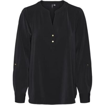 VERO MODA VMANI LS TOP WVN GA NOOS, svart, L VERO MODA VMANI LS TOP WVN GA NOOS, svart, L
