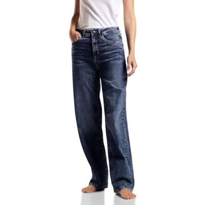 Street One Jeans lös passform, Mörkblå tvättad, 26W x 32L Street One Jeans lös passform, Mörkblå tvättad, 26W x 32L