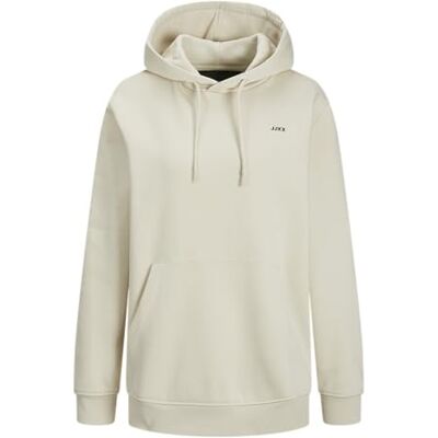 JJXX JACK & JONES Jxabbie Ls Rel varje borste Hood Noos huvtröja, Månstrål/tryck: svart logotyp, L JJXX JACK & JONES Jxabbie Ls Rel varje borste Hood Noos huvtröja, Månstrål/tryck: svart logotyp, L