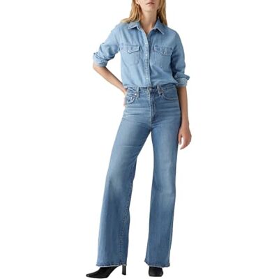 Levi's Ribcage Bells jeans för kvinnor, Sonoma Walks, 31W / 32L Levi's Ribcage Bells jeans för kvinnor, Sonoma Walks, 31W / 32L