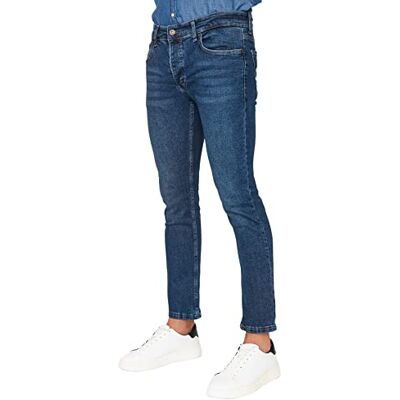 Trendyol Herr normal midja skinny jeans, mörk marinblå, 30, Grått/marinblått, 38 SE Trendyol Herr normal midja skinny jeans, mörk marinblå, 30, Grått/marinblått, 38 SE