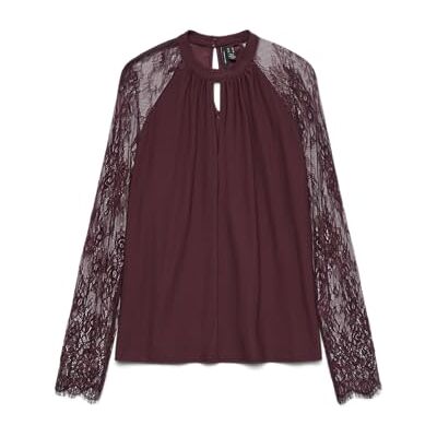 VERO MODA Vmmilla Ls Lace Top Ga JRS Noos, Vinprovning, S VERO MODA Vmmilla Ls Lace Top Ga JRS Noos, Vinprovning, S