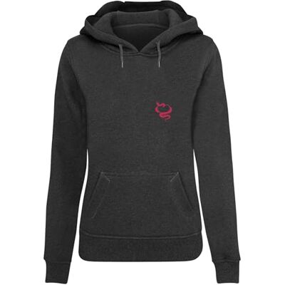 Tee Dam huvtröja Snakes Heart Hoody, avslappnad huvtröja med ryggtryck, normal passform, storlekar XS – 5XL, kol, L Tee Dam huvtröja Snakes Heart Hoody, avslappnad huvtröja med ryggtryck, normal passform, storlekar XS – 5XL, kol, L