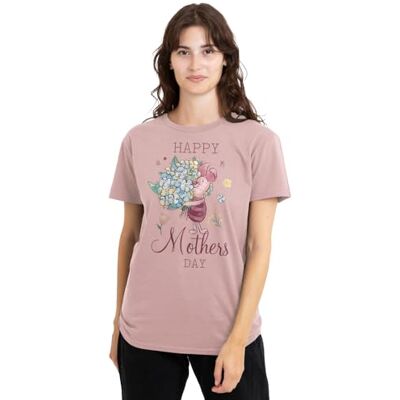 Winnie the Pooh mandarin creative ltd Nalle Puh Piglet glad mors dag dam t-shirt, rosa, liten, Rosa, S Winnie the Pooh mandarin creative ltd Nalle Puh Piglet glad mors dag dam t-shirt, rosa, liten, Rosa, S