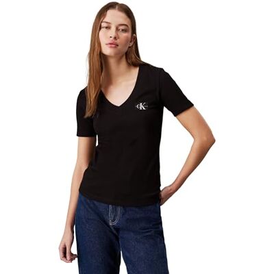 Calvin jeans dam S/S t-shirt, Ck svart, XXS Calvin jeans dam S/S t-shirt, Ck svart, XXS