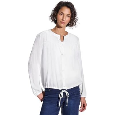 Street One Crinkle-blus med prägling, Vit, 44 Street One Crinkle-blus med prägling, Vit, 44