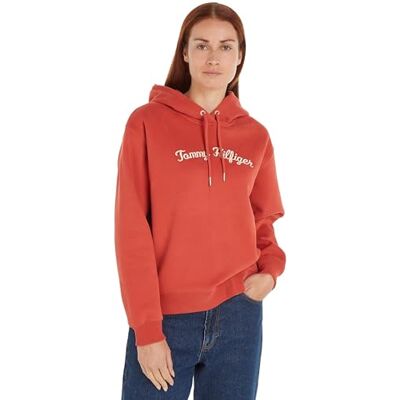 Tommy Hilfiger dam IM REG SCRIPT HILFIGER huvtröja huvtröja med huva, Terra röd, S, Terra röd, S Tommy Hilfiger dam IM REG SCRIPT HILFIGER huvtröja huvtröja med huva, Terra röd, S, Terra röd, S