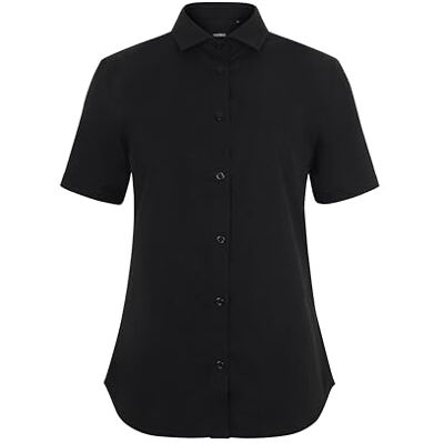 VELILLA 405018S kortärmad stretchig damskjorta, färg svart, storlek 2XL, svart, XXL VELILLA 405018S kortärmad stretchig damskjorta, färg svart, storlek 2XL, svart, XXL