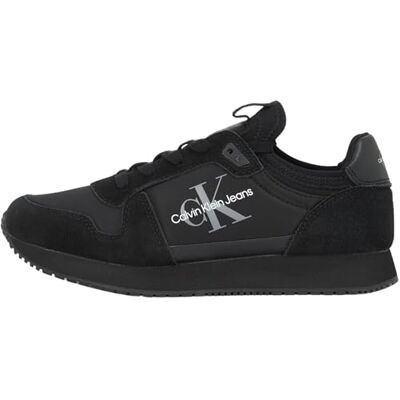 Calvin CK JEANS dam RUNNER SOCK LACEUP NY-LTH W YW0YW00840 låg topp, svart (Trpl Black), 4 UK, Svart trpl svart, 4 Calvin CK JEANS dam RUNNER SOCK LACEUP NY-LTH W YW0YW00840 låg topp, svart (Trpl Black), 4 UK, Svart trpl svart, 4
