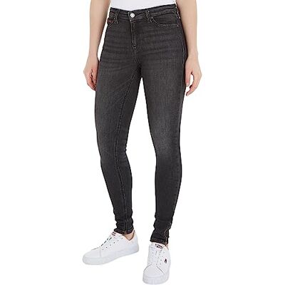 Tommy Jeans Denimbyxor för kvinnor, Denimsvart, 24W x 34L Tommy Jeans Denimbyxor för kvinnor, Denimsvart, 24W x 34L