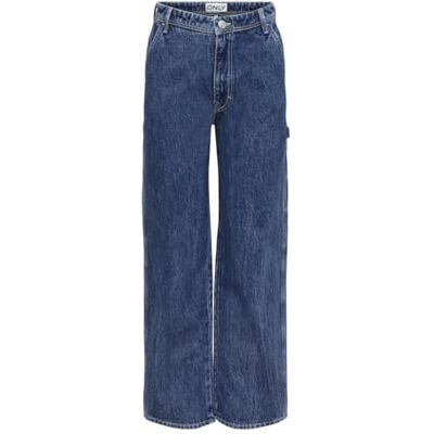 ONLY Dam rak passform jeans ONLWEST hög midja rakt skurna jeans, Mellanblå denim, 28W / 30L ONLY Dam rak passform jeans ONLWEST hög midja rakt skurna jeans, Mellanblå denim, 28W / 30L