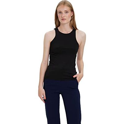 VERO MODA Dams VMBIANCA SL linne topp NOOS linne, svart, L VERO MODA Dams VMBIANCA SL linne topp NOOS linne, svart, L
