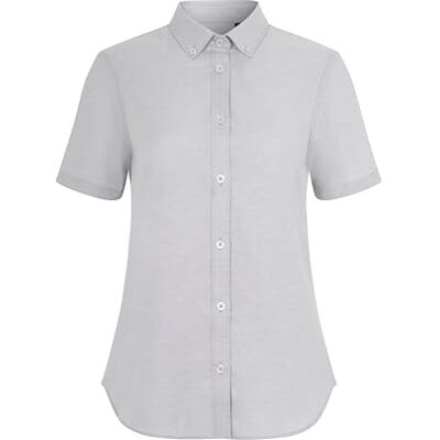 VELILLA 405025S, Oxford stretch kortärmad damskjorta, isgrå, storlek 2XL, Isgrå, XXL VELILLA 405025S, Oxford stretch kortärmad damskjorta, isgrå, storlek 2XL, Isgrå, XXL